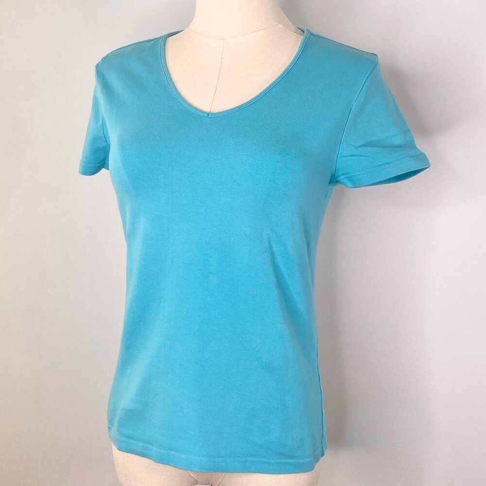 Blue V-Neck T-shirt - Reitmans
